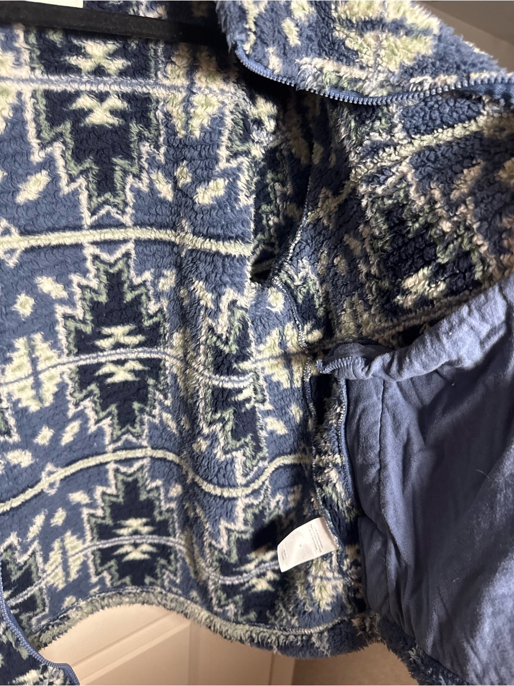 Lucky Brand Aztec sherpa fleece jacket size M women’s - Picture 10 of 14